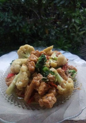 Foto resep Stir-fried Tempe with vegetables
