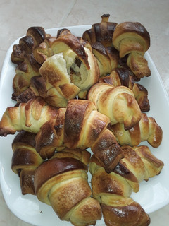 صورة لوصفة كرواسون محشي شوكولاته 🥐🥐🥐