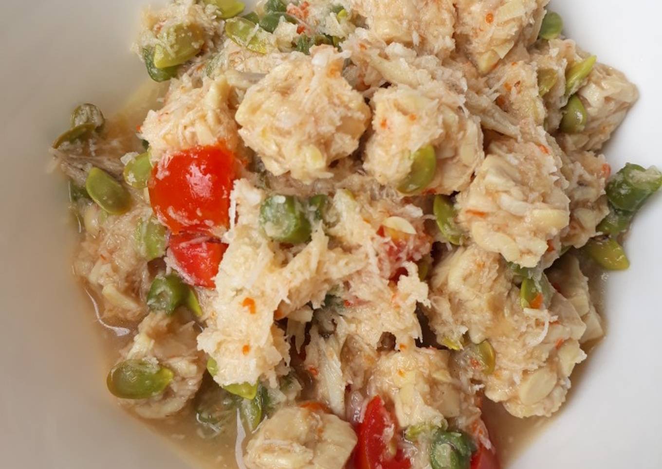 Bothok Tempe-Teri-Lamtoro (Tanpa Bungkus Daun Pisang)