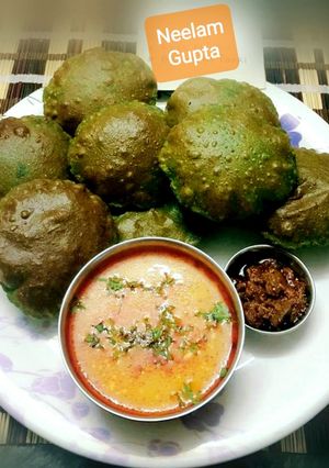 बथुआ की पूरी (bathua ki poori recipe in Hindi) रेसिपी मुख्य फोटो