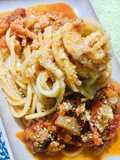 🍝SPAGHETTI🍝 CON SALSA LIVIANA DE TOMATE 🍅🍝🧅🫑🍅🥕🥩🍝