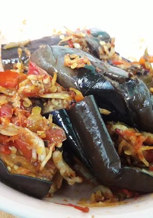 Foto resep Balado Terung Teri Medan (Sedikit minyak)