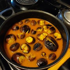 A picture of Baigan ki kalonji.