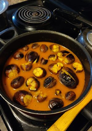 A picture of Baigan ki kalonji.