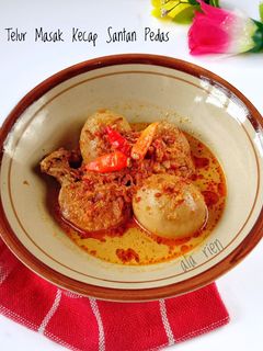 Foto resep Ayam Telur Masak Kecap Santan Pedas