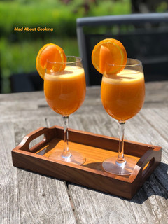A picture of Sunshine Smoothie | Three Ingredients Beverage | No Sugar Smoothie | Vegetable and Fruit Smoothie.