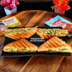 A picture of Avocado Wheat Bread Grilled Sandwich.