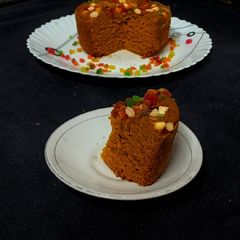 A picture of Jaggery wheat flour cake.
