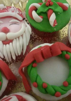 Una foto de Cupcake de Navidad