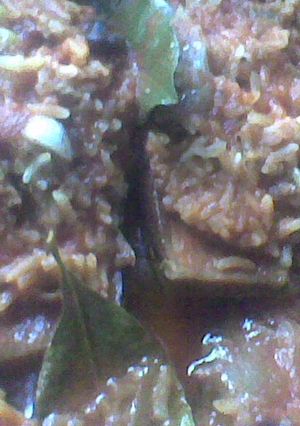 Una foto de Berenjenas rellenas con arroz
