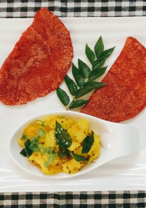 A picture of Beetroot Carrot Rava Masala Dosa.
