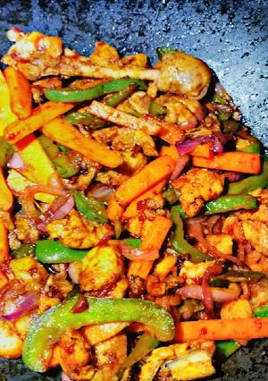 A picture of Stir fry chicken#jikoni12weekschallenge.