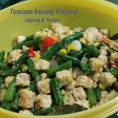 รูปของ Kacang panjang jagung tempe tumis