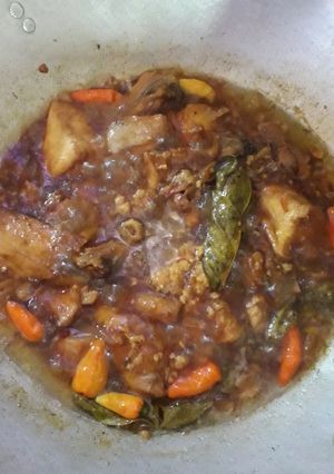 Foto resep Semur ayam tahu cabe