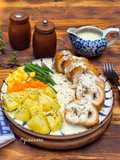 Chicken Cordon Bleu with Creamy White Sauce