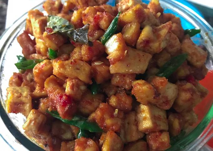 Tempe Tahu orek cabe ijo