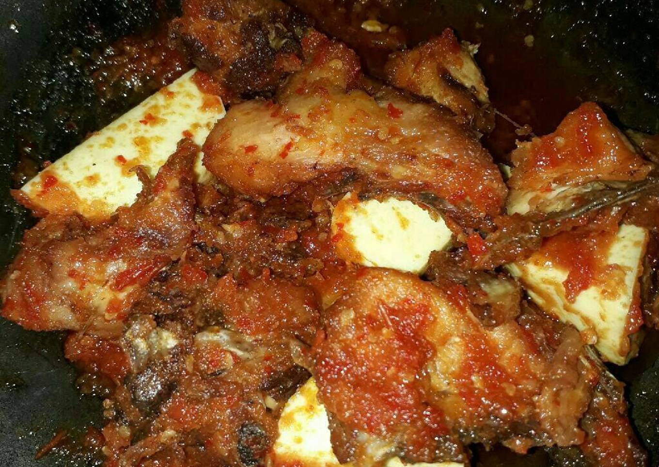 Ayam Balado putih telur