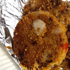 A picture of Spicy couscous burgers.