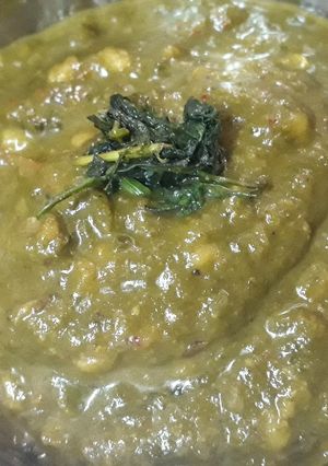 A picture of Special Sindhi 'Saai Bhaji' / 'Veg Spinach with dal'.