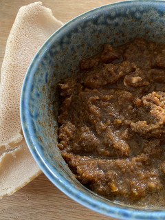 A picture of Key Sega Wat - Ethiopian spicy beef stew.