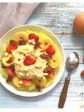 Oatmel susu keju & buah segar (sarapan sehat)