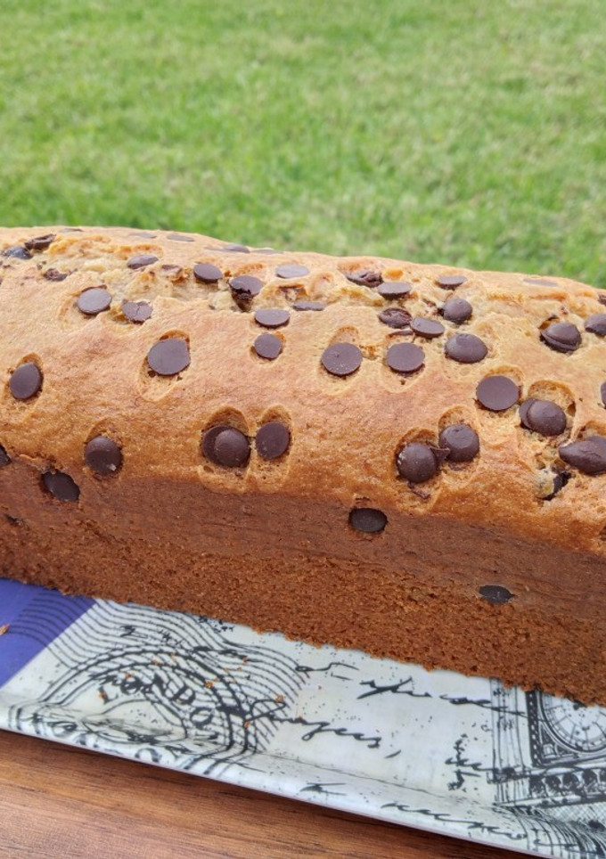 Una foto de Budín de banana y chips de chocolate