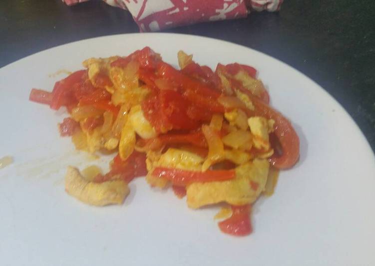 Recipe of Danny's tomato and pepper chicken Any-night-of-the-week