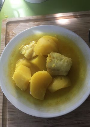 Una foto de Patatas con bacalao