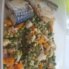 Vegetable and fish A picture of Vegetable and fish.