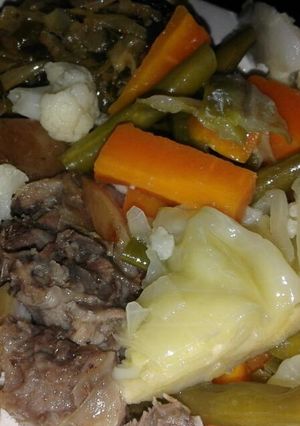 A picture of Boiled vegetables.
