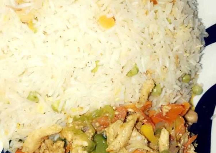 Rice and vegetable sauce