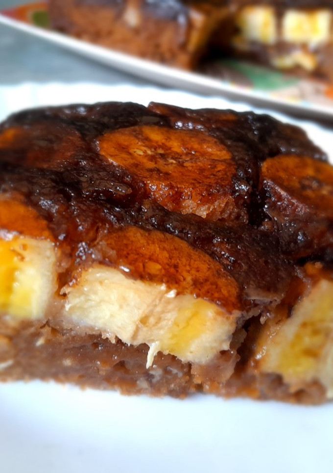 Una foto de Tarta de banana con azúcar negra