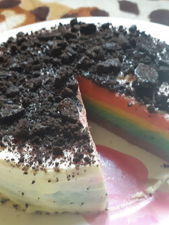 Foto resep Rainbow Cake kukus 3 telur