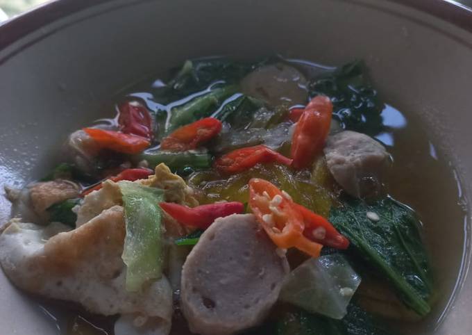 Bagaimana Menyiapkan Mie kenyol kuah khas pekalongan Anti Gagal