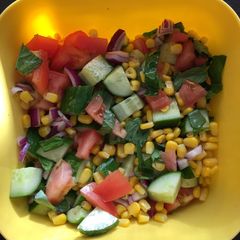 A picture of Fresh basil corn salad.