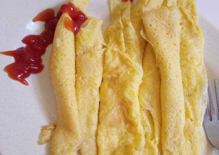 Telur Gulung sedikit minyak