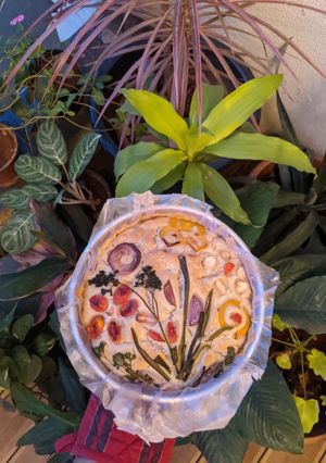 A picture of Focaccia garden recipe.