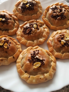 Una foto de Obleas rellenas de crema de chocolate y mix de cereales
