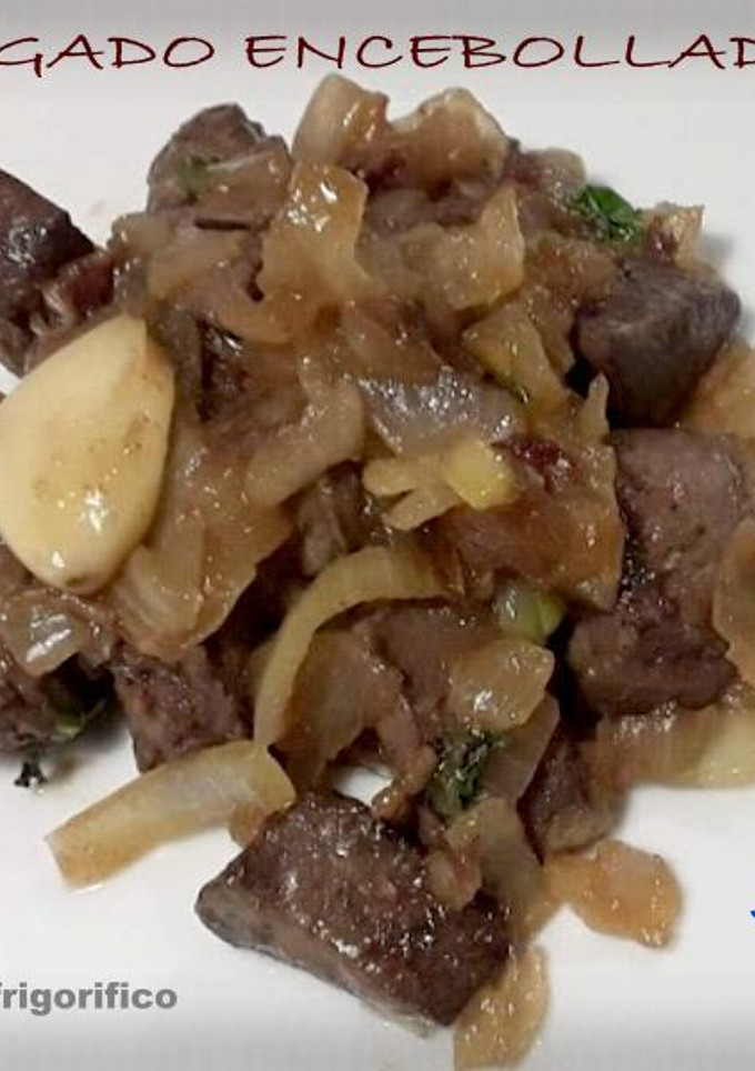 Una foto de Hígado encebollado