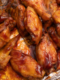 Una foto de Alitas salsa BBQ Horneadas