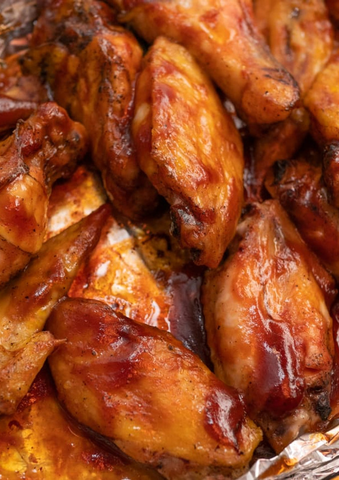 Una foto de Alitas salsa BBQ Horneadas