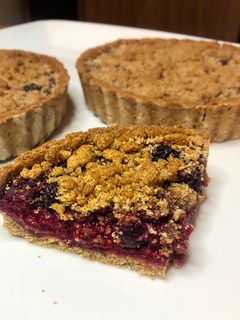 Una foto de Tarta de frambuesa integral y sin azúcar