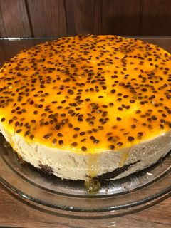 Una foto de Cheesecake de Maracuyá