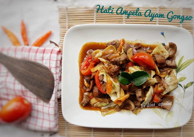 Standar Cara mudah bikin Hati Ampela Ayam Gongso yang enak