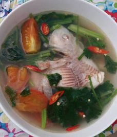 cá diêu hồng nấu ngót