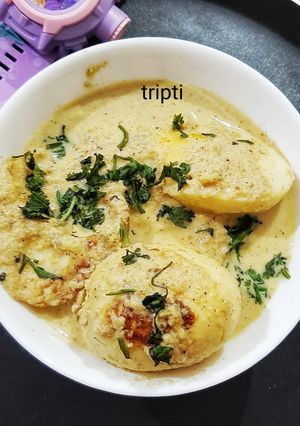 एग मलाई मसाला (egg malai masala recipe in Hindi) रेसिपी मुख्य फोटो