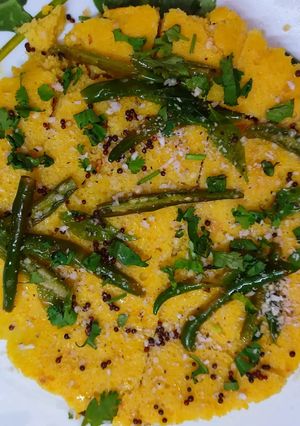 A picture of Khaman dhokla 👩‍🍳.