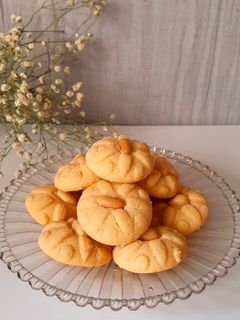 عکسی از دستور شیرینی بادام زمینی