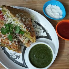 Cheesy Vegetable Masala Grilled Sandwich A picture of Cheesy Vegetable Masala Grilled Sandwich.