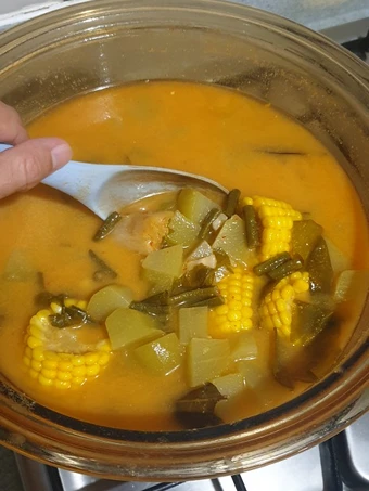 Simple Way Make Recipe Sayur asem kacang tanah translate: sour soup veggie with peanuts that is  Makes Drooling, Delicious}